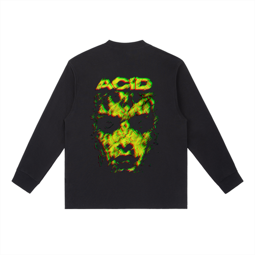 DGZR acid Essential Crewneck Long-Sleeve T-Shirt