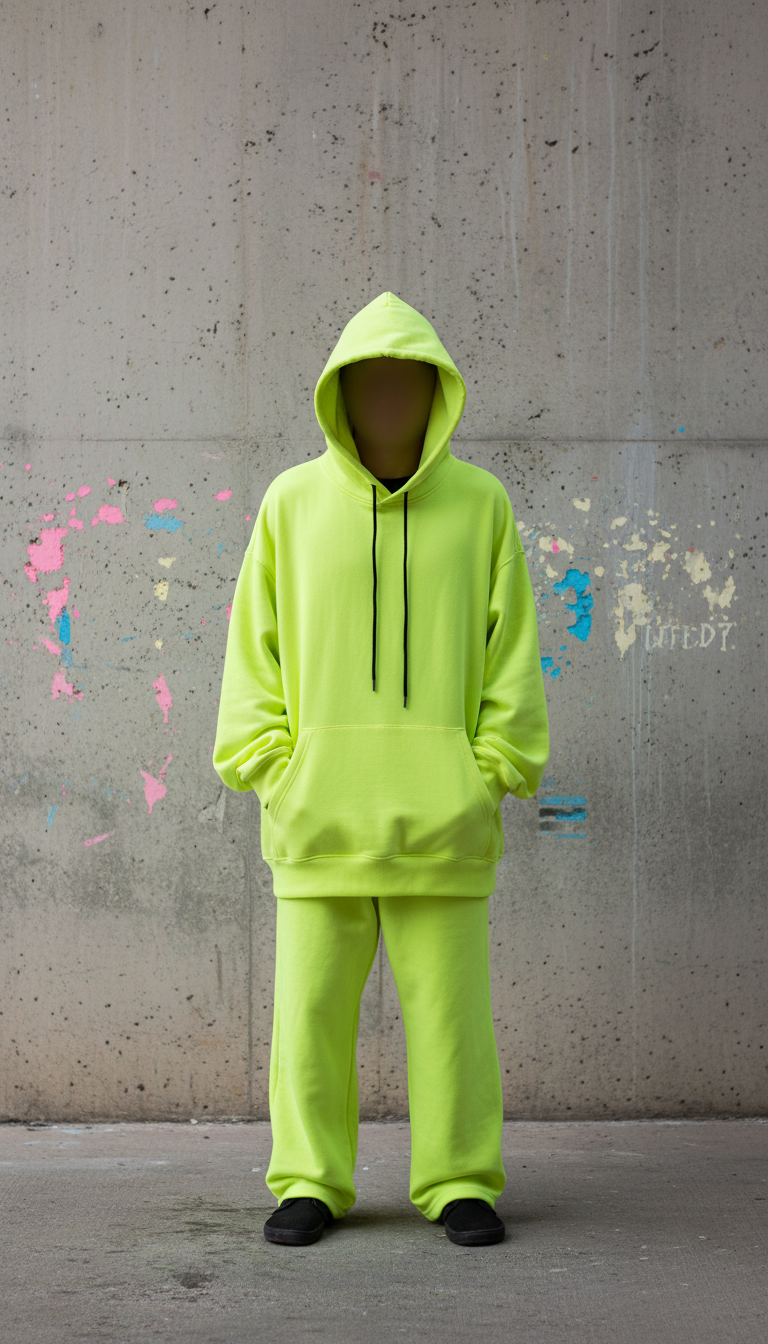 Glowstick Lime oversized hoodie