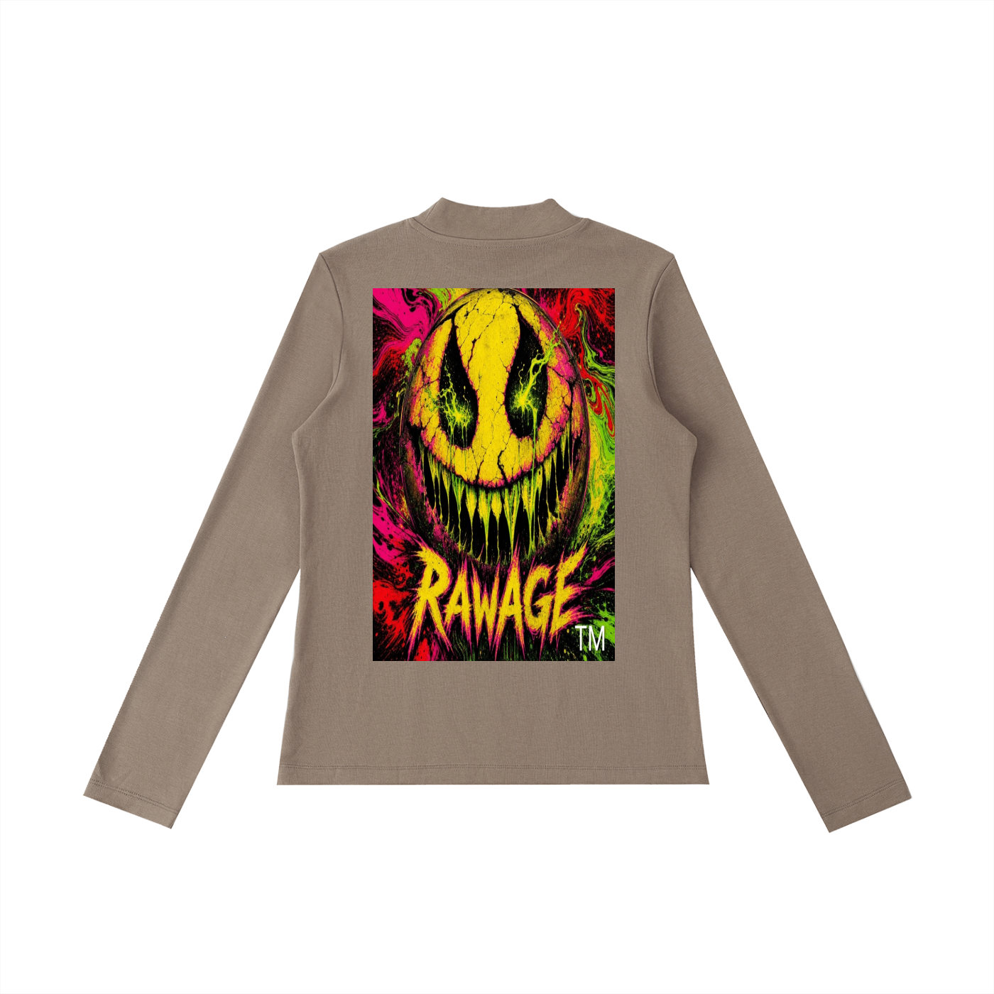 RAWAGE APPARAL Essential Mock Neck Long Sleeve T-Shirt