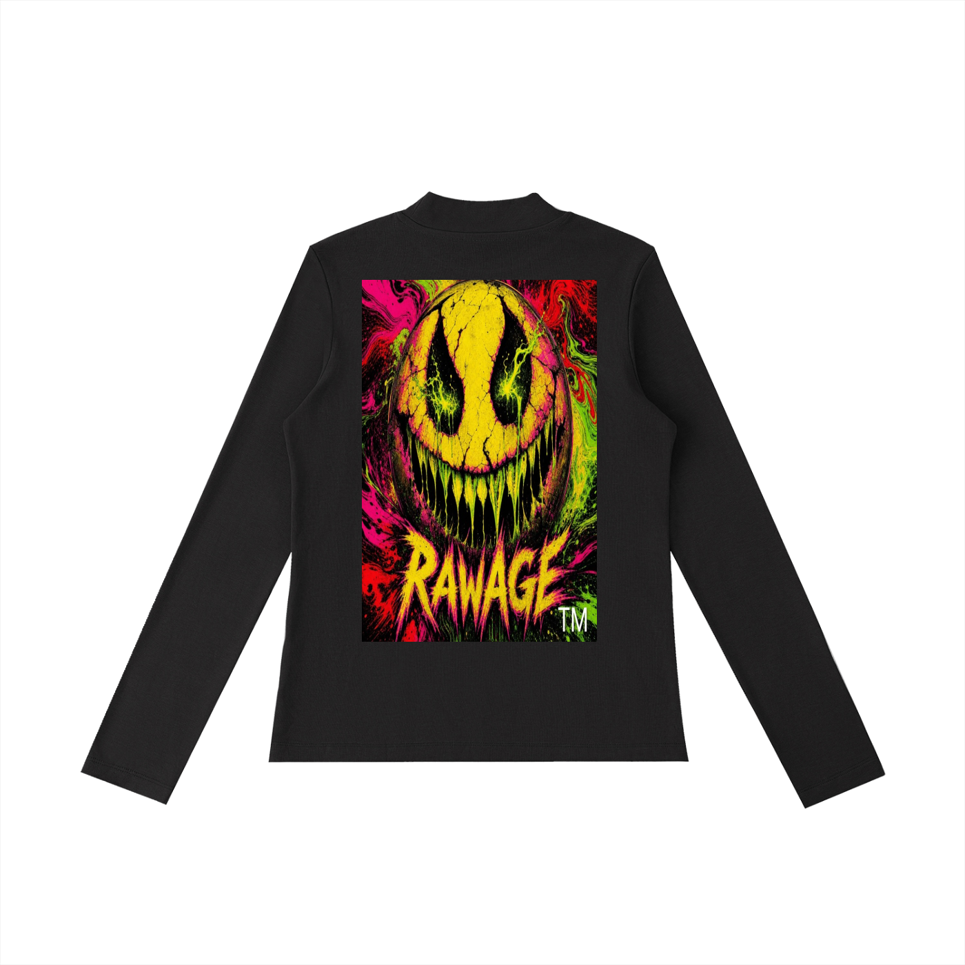 RAWAGE APPARAL Essential Mock Neck Long Sleeve T-Shirt
