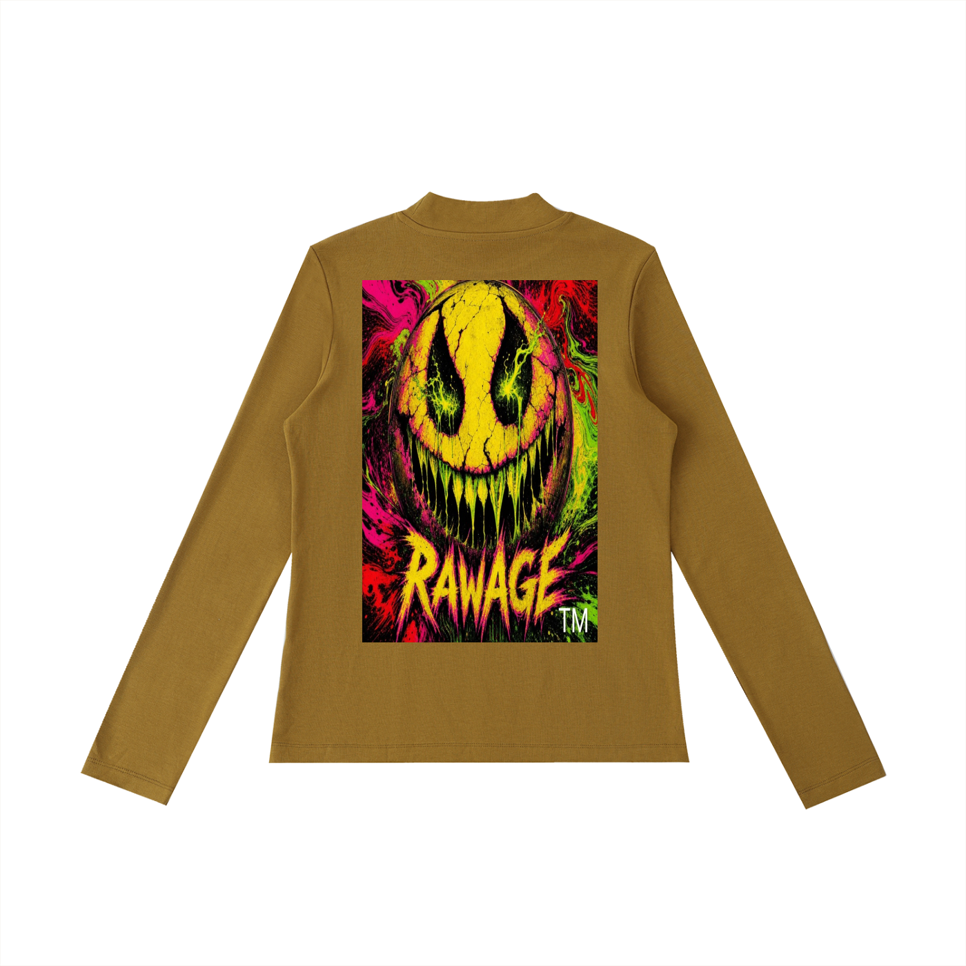 RAWAGE APPARAL Essential Mock Neck Long Sleeve T-Shirt