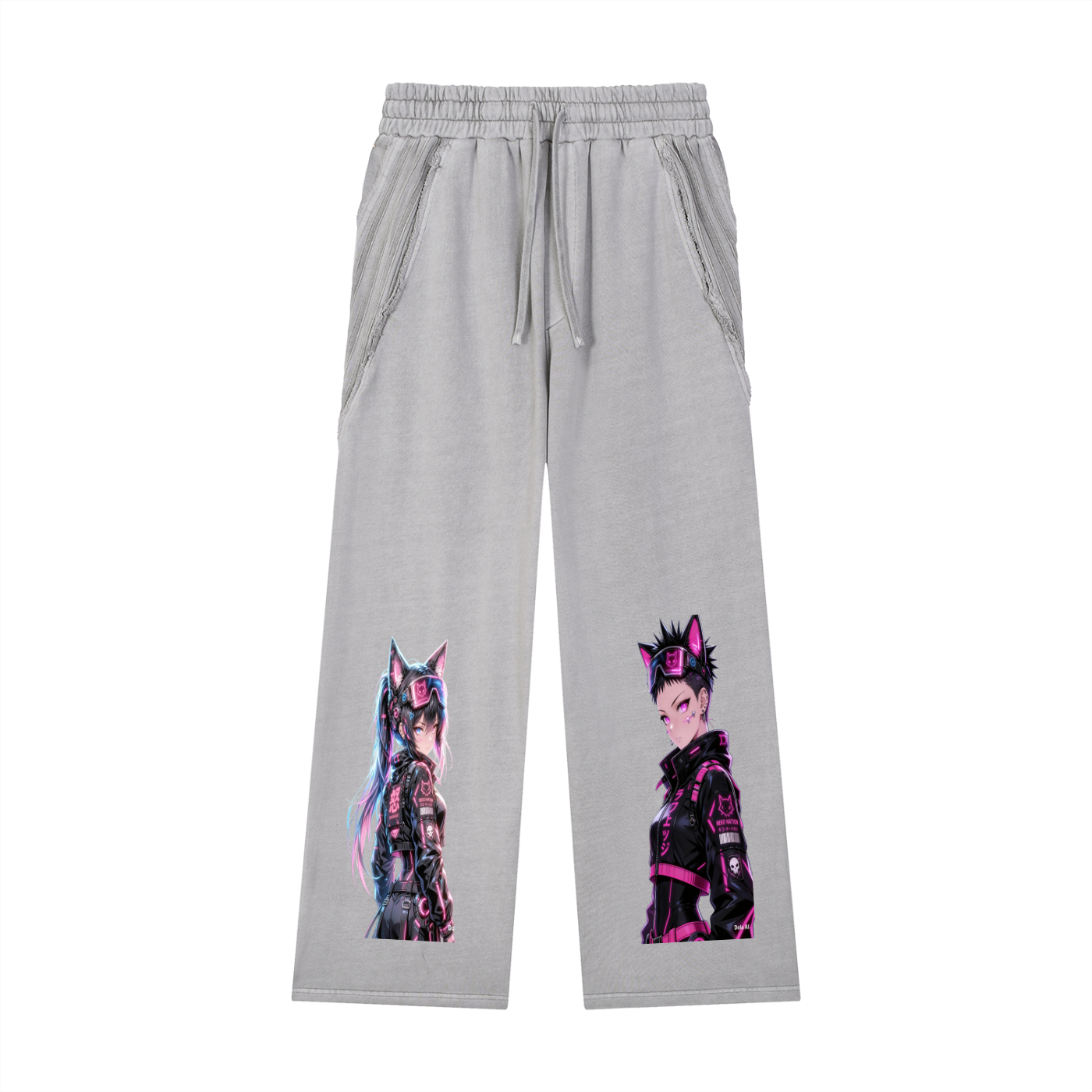 Snow Washed Tape Raw Edge Sweatpants