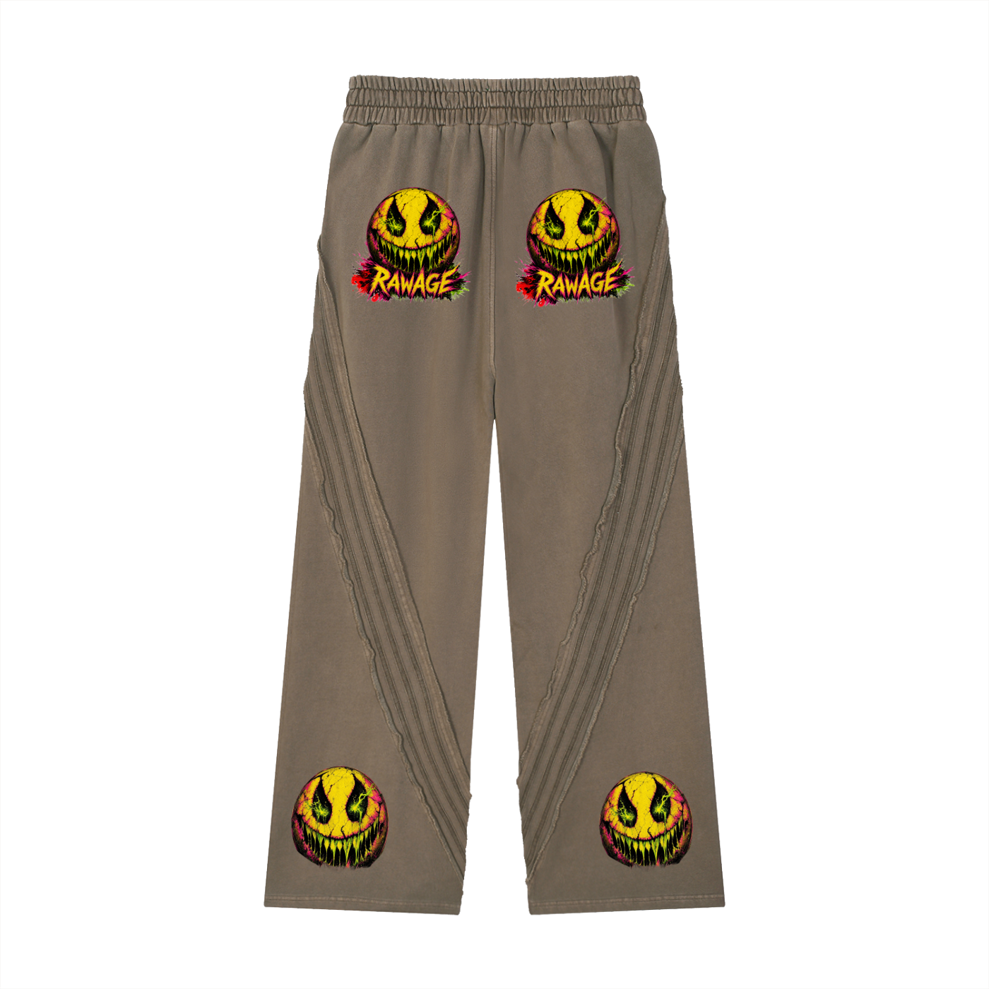Snow Washed Tape Raw Edge Sweatpants