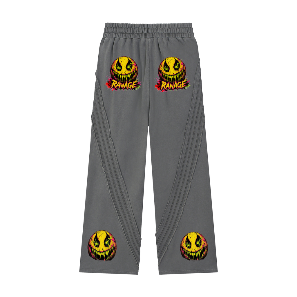 Snow Washed Tape Raw Edge Sweatpants