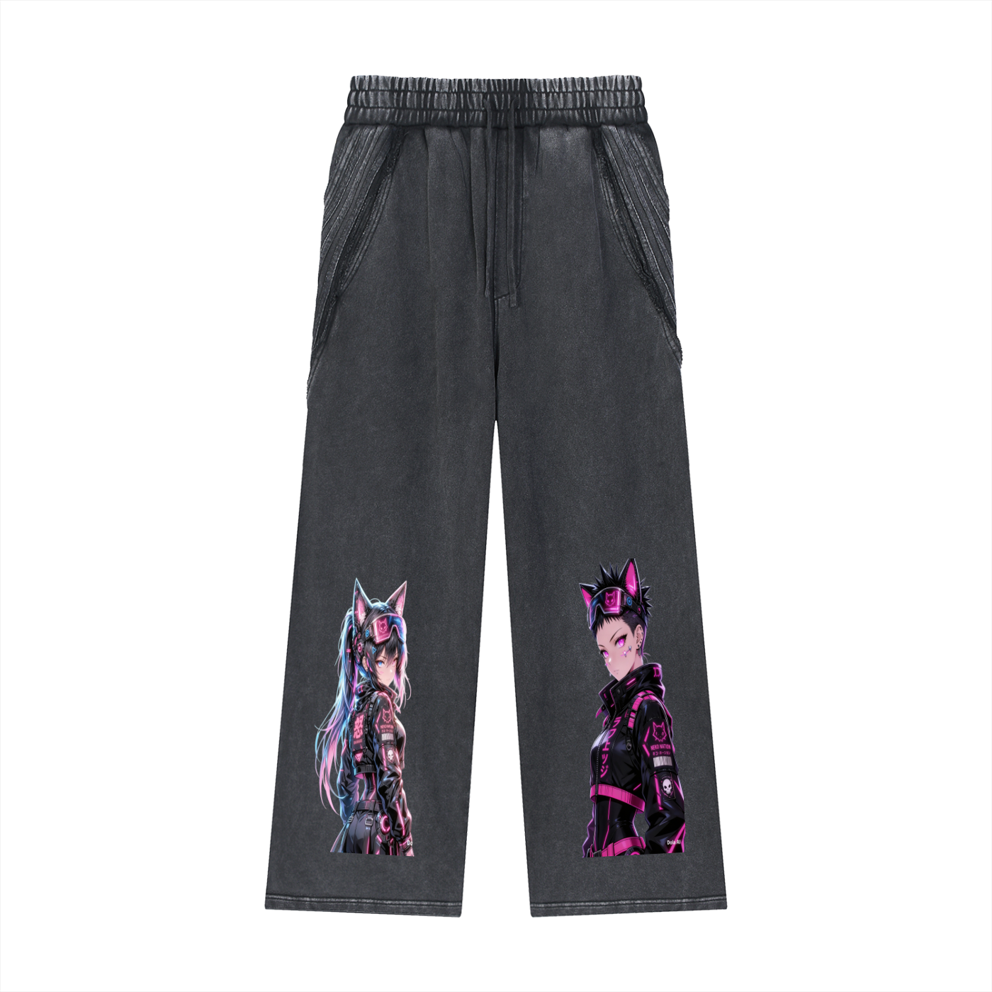 Snow Washed Tape Raw Edge Sweatpants