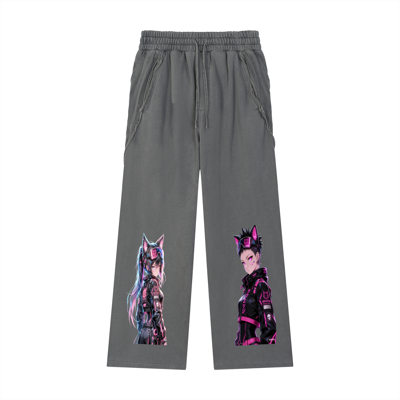 Snow Washed Tape Raw Edge Sweatpants