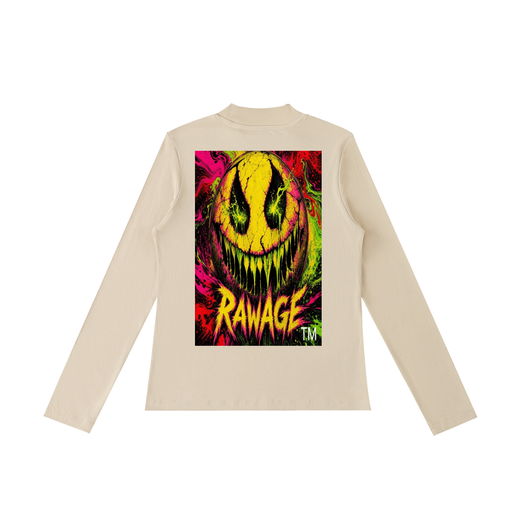 RAWAGE APPARAL Essential Mock Neck Long Sleeve T-Shirt