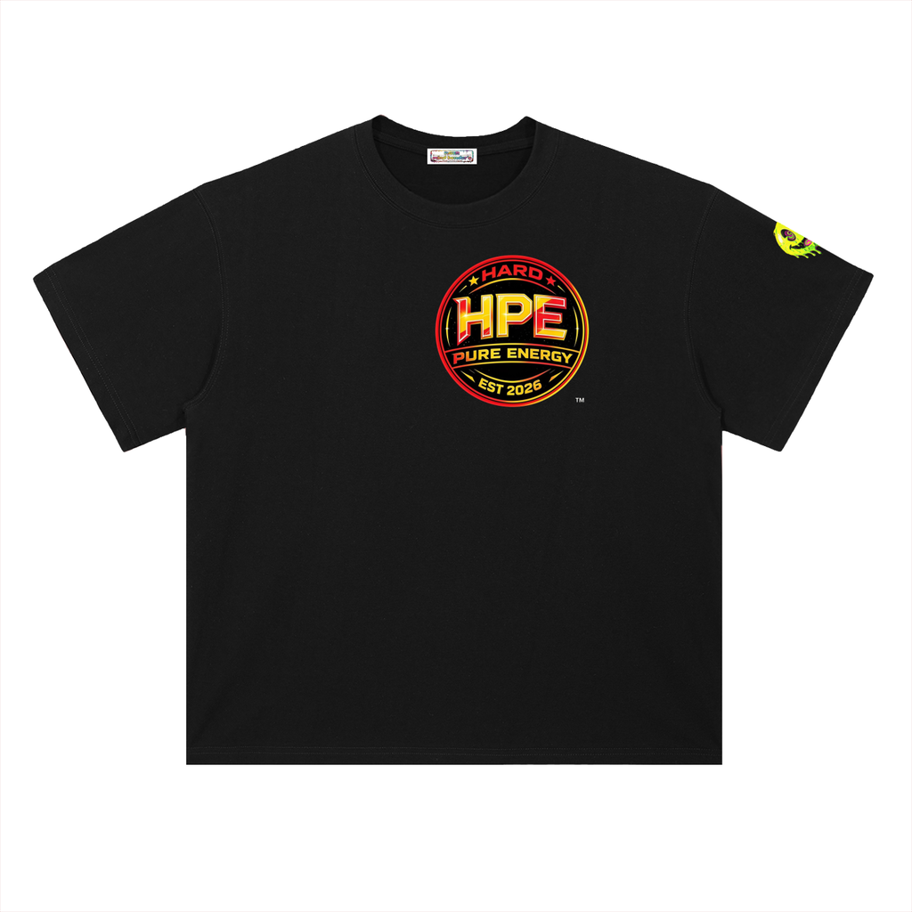 HARD PURE ENERGY Limited edition Heavyweight Drop Shoulder Cotton T-Shirt