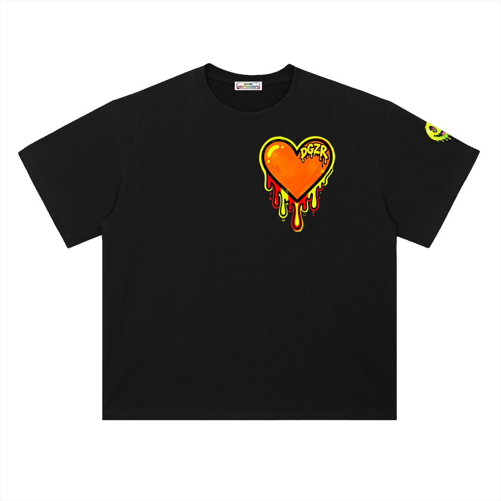 Hardstyle hearted priminum Heavyweight Drop Shoulder Cotton T-Shirt