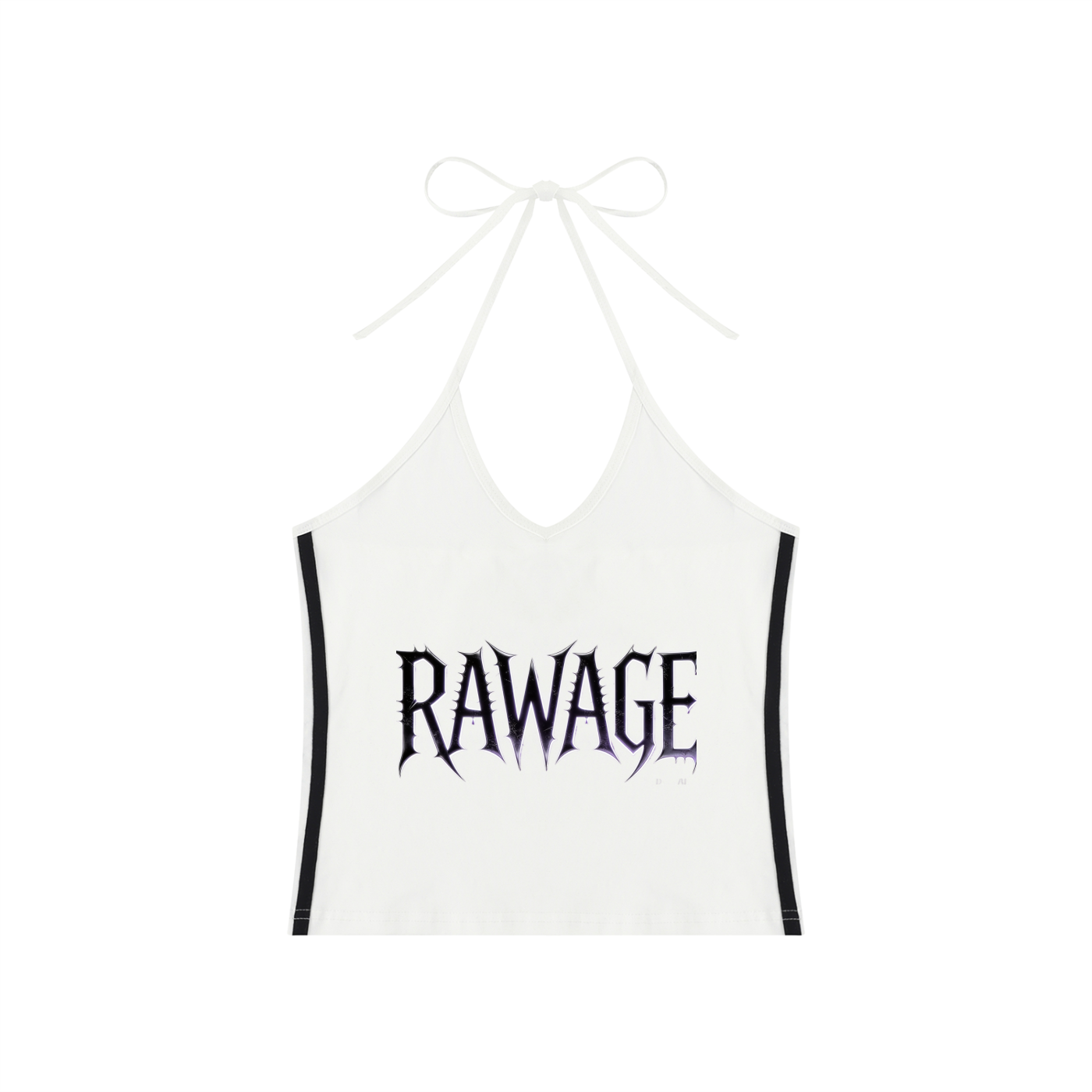 Women's Color Block Halter Crop Tank Top