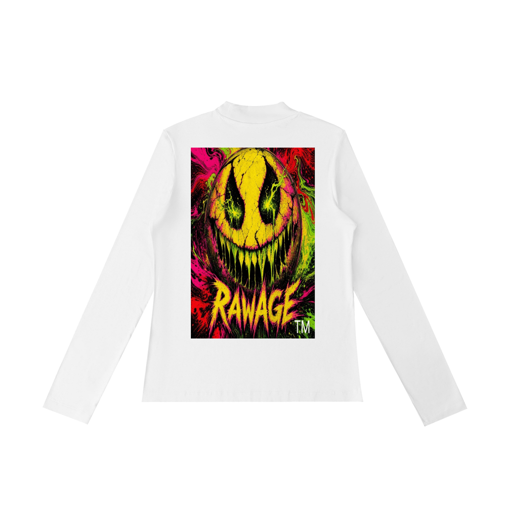 RAWAGE APPARAL Essential Mock Neck Long Sleeve T-Shirt