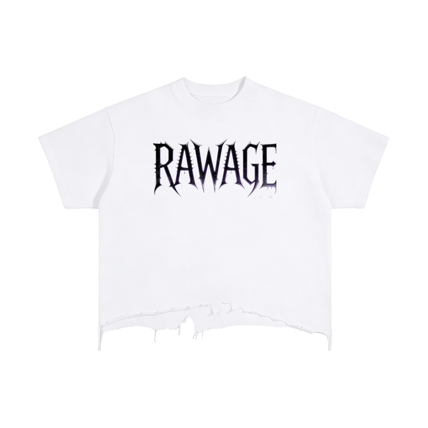 Vintage Wash Boxy Distressed Hem T-Shirt
