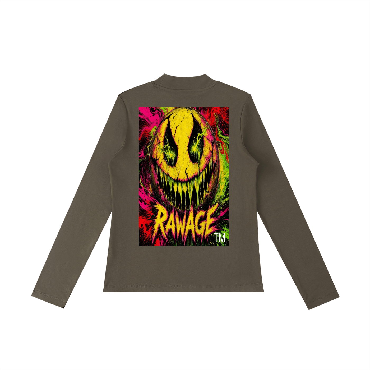 RAWAGE APPARAL Essential Mock Neck Long Sleeve T-Shirt